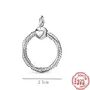 O-shaped heart-shaped charm pendant key chain fit Pandora style jewelry DIY Christmas gift