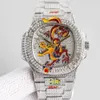 Orologi da polso Orologio da uomo con diamanti Y Orologio da polso meccanico automatico Cinturino in acciaio inossidabile Zaffiro impermeabile Montre De Luxev9id