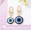 Turkish Blue Eye Pendant Keychain Key ring For Men Women Couple Freind Gift Evil Eye Bag Car Accessories Wholesale