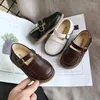 Flat Shoes Children Leather 2022 Spring Toddler Girl Mary Jane British Style Soft Bottom Non-slip Performance E12165