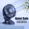 Stroller Parts Summer Clip Fan Desktop Table USB Mini Clip-on Portable Air Circulating Mute Rechargable Cooling Ventilador