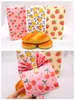 Gift Wrap Fruits Kraft Paper Bags Candy Bag Treat Packaging Open Top Home Wedding Christmas Craft 5pcs/lot