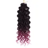 Tranças de crochê sintéticas encaracoladas senegalesas de 18 polegadas Extensões de cabelo ondulado Tranças de crochê trançadas para mulheres LS32