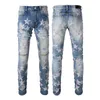 Jeans skinny preto de grife para homens calças masculinas rip jeans biker cinza pintura distress pant bordada ajuste fino estiramento motocicleta osso halloween 20ss hip hop reto