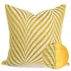 Cuscino Luxury Yellow Stripe Cover Divano Decorativo Case Art Home Moderno Semplice Geometrico Jacquard Divano Sedia Coussin