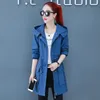 Femmes Trench Coats 2022 Printemps Automne Veste Slim Femmes Windbrealer Lettre Casual Top À Capuche Attache Zipper Mode Ladie Outwear