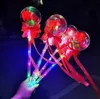 LED Party Favor Dekoracja oświetlona świecące czerwone różane różdżki Bobo Ball Stick na wesele walentynki Atmosfera Dekorowanie SN4996