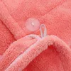 Asciugamano turbante asciugatura Poliestere Avvolgere Cuffia da doccia assorbente ad asciugatura rapida solida per capelli lunghi Spedizione marittima JNC12