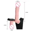 Beauty Items Double Penis Realistic Dildo Vibrator Strapon Ultra Elastic Harness Belt Strap On Big Adult sexy Toys for Woman Lesbian
