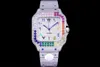 Top montre de luxe 40mm orologi da uomo 8215 movimento meccanico automatico orologi colore diamante orologio cassa in acciaio 904L cinturino impermeabile 001