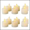 Kaarsen kaarsen pakket van 6 of 12 afstandsbediening decoratieve ontroerende wick kerstflameless dansende vlam votief tealight met timer 2 dhlwo
