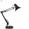 Tischlampen, mechanische Arm-Schreibtischlampe, LED-Augenschutz, Schlafzimmer, Heimbüro, Metall, verstellbar, klappbar, Studentenwohnheim