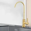 Küchenarmaturen Gold Küchenarmaturen 14" Direkter Trinkhahn für die Küche Wasserfilterhahn Anti-Osmose-Reiniger SUS 304 Edelstahl-Spültischarmatur 221021