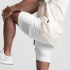 Pantaloncini da uomo Tendenza estiva da uomo Sport muscolari Corsa all'aperto Squat Traspirante Doppio strato Asciugatura rapida M-4XL