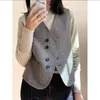 Women's Vests Ladies Herringbone Vest Elegant OL V-neck Business Professional Top Retro Work Uniform Wedding