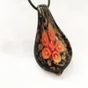 Hangende kettingen 1 stks handgemaakte murano glazen oranje bloem jinsha waterdruppel ketting etnische stijl trui trui keten sieraden