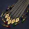 Necklace Earrings Set Anniyo Hawaiian Bead Ball Cross Pendant Necklaces Colored Crystal Guam Micronesia Chuuk Pohnpei #253006