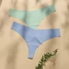 Yoga-Outfit QIWN Damen Nahtlose Eisseide Sporthöschen Low Rise Blaue Farbe Atmungsaktive Dessous Weiche Baumwolle Schritt G-String Tangas Unterwäsche