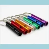 Keychains Lanyards Metal Whistle Keychains Portable Self Defense Keyrings Rings Holder Fashion Car Key Chains Accessories Outdoor Ca Dh1Ls