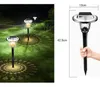 3PCS SOLAR LED GARDE LAWN LUMIÈRE STREET OUTDOOR LAMPE RVB ÉCLAINE