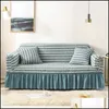 Housses de chaise Imperméable Solide Couleur Élastique Canapé Er Pour Salon Imprimé Plaid Stretch Sectionnel Pantoufles Couch L Forme 201 Drop D Dhsbb