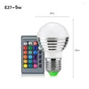 1PCS MAGIC 16 COLALLAY تغيير RGB DIMMABLE BULB E27 E14 5W 7W 85-265V LED LED LIGH