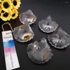 Ljuskrona Crystal Camal 2st 38mm Clear Scallop K9 Pendant Prisms Suncatcher Lamp Belysningsdelar hängande hemfest jul