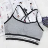 Yoga Outfit Sports Bra Push Up Fitness Women Sport Top Bated Letters Brassiere Gym Bralette Sujetador Deportivo