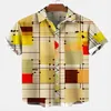 Koszulki męskie Summer Vintage Retro Street Button Short Sleeve HARAJUKU Koszulka Męska Enitalna druk Homme Ropa Hombre
