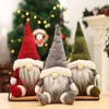 2022 Nya Buffalo Christmas Dolls -figurer handgjorda jul gnome ansiktsl￶sa plysch leksaker g￥vor ornament barn xmas dekoration