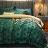 Bedding Sets Luxury 100S Satin Jacquard Set Egyptian Cotton Bed Soft Duvet Cover Flat Sheet Pillowcases Silky