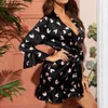 Vêtements de nuit pour femmes Mode Satin Robe Japonais Style Chinois Pyjamas Femmes Chemise De Nuit Lingerie Sous-Vêtements Sexy Femme Peignoir Kimono