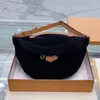 2022 Female designer Crossbody Bag luxury white butt Black leather leather outdoor cute Fanny pack LYB22013