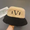 Geborduurde visser hoeden kasjmier warme emmer hoed voor vrouw zonbescherming brede rand cap winter outdoor casual caps hoge kwaliteit