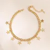 Choker vrouwelijke gouden kleur hanglinkketen star ketting voor vrouwen lagen metaal sieraden accessoire girl cadeau