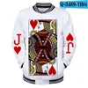 Felpe con cappuccio da uomo Giacca da poker Felpe da uomo/donna 3D Moda Divertente Autunno Uomo Donna Tempo libero Anime Cotone Kpop Abbigliamento con cappuccio