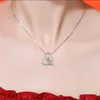 Collane con ciondolo Fashion Butterfly Design Love Heart Collana in cristallo intarsiato per donna Summer Clavicle Chain Clothes Accessori per gioielli