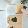 Rollo de pegatinas decorativas navideñas, pegatinas de papel kraft de dibujos animados RRA85