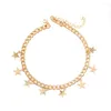 Choker vrouwelijke gouden kleur hanglinkketen star ketting voor vrouwen lagen metaal sieraden accessoire girl cadeau