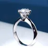 Anéis de casamento Smyoue Gra certificado 5CT VVS1 Round Lab Solitaire Diamond For Women Engagement Promise Band Jóias 221020