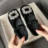 Baby Girls Shoes with Rhinestone Fashion Princess Sweet Antiskid Soft Children's Flats Kids Glitter Party Shoes