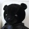 30 cm Dressed Black Bear Stuffed Plush Toys with Hoodie for Kids Christmas Gifts Plushies