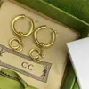 Stud Women Vintage Earring Gold Alphabet s High End Jewelry Men s