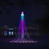 305 LED Waterfall String Lights 9ft Bluetooth App Control Pixel Light Full Color 9 Drops Hanging Lighting With Star Topper For Holiday Party Decor