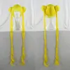 Горячая продажа мода косплей 1 м длиной теплый шелковый желтый парик для хвостика с длинными волосами