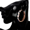 Hoopörhängen Tirim Abalone Shell Big For Women Crystal Cubic Zirconia Dubai Earing Fashion Trendy Jewelry Accessories Gifts