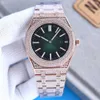 Zegarek ręcznie robiony z diamentów zegarek Mens Automatyczne zegarek mechaniczny 41 mm ze stalowym szafirem z diamentów Sapphire Busins