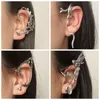 Backs Earrings MODOMA 2022 Antique Silver Gothic Hook For Women Dark Metallic Style Clip Vintage Party Jewelry