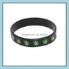 Jelly 50Pcs/Lot Mti Color Maple Leaf Bracelet Classic Printed Hip Hop Sile Wristband Promotion Gift Sil Wristband Drop Delivery 20 Dhtul