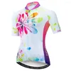 Racing Jackets Keyiyuan 2022 Kvinnor Cyklingkläder Summer Kort ärm Reflekterande blixtlås med fickor och andningsbar maillotcyklisme